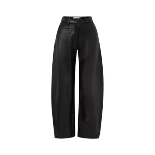 Leather Wide-Leg Trousers