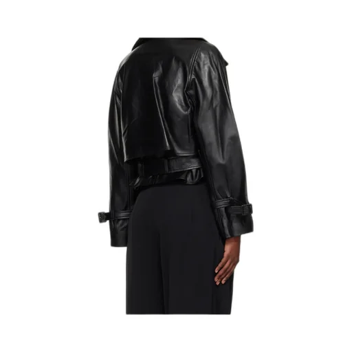 Hatti Cropped Leather Jacket