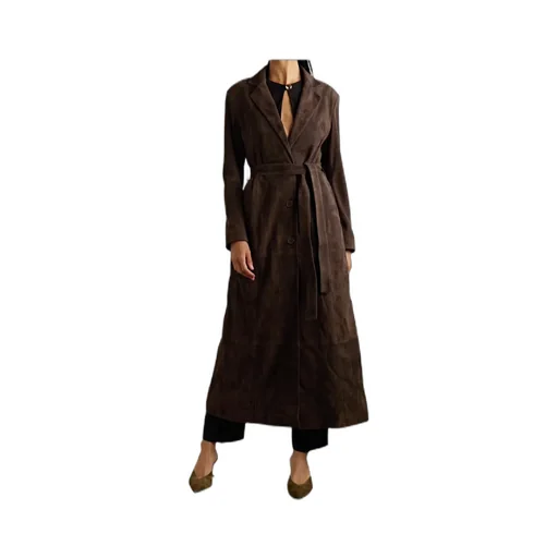 Vesper Belted Suede Coat