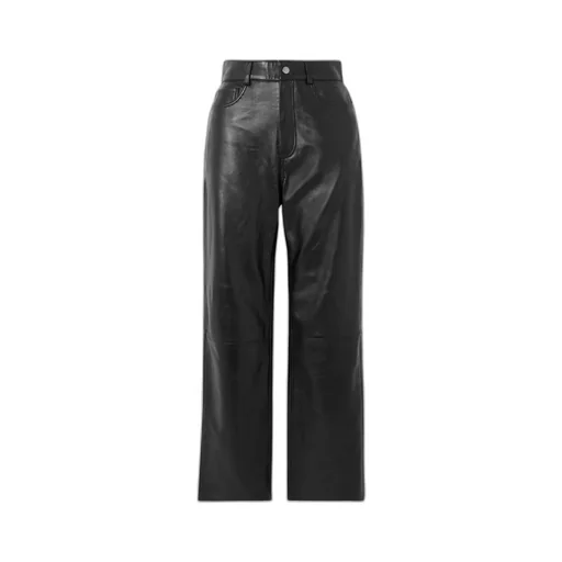 Billy Paneled Leather Straight Pants