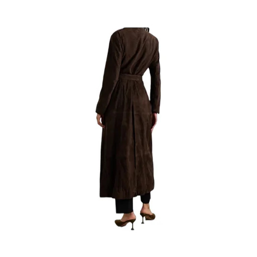 Vesper Belted Suede Coat
