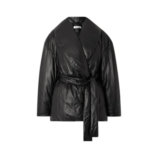 Cora Belted Leather Jacket