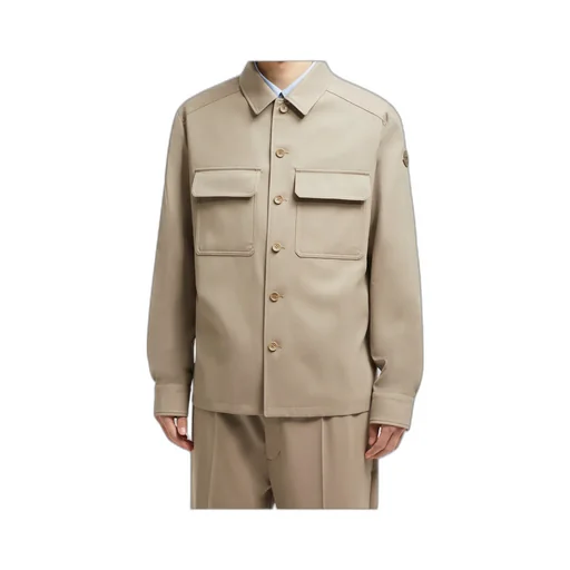 Wool Gabardine Long Sleeve Shirt