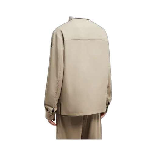 Wool Gabardine Long Sleeve Shirt