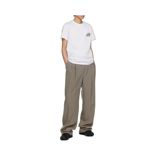 Double Logo Patch Crewneck T-Shirt