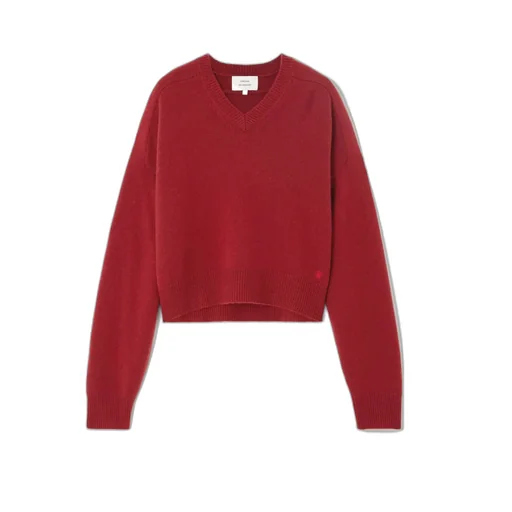 Long-Sleeved V-Neck Sweater