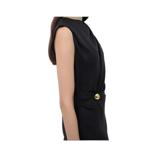 Roan Metal-Ornament Silk Dress