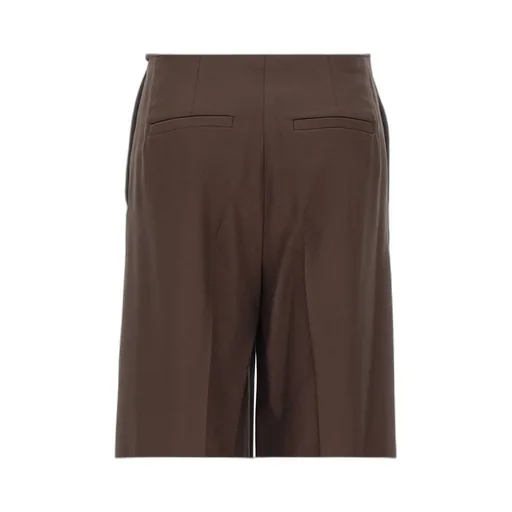 Pleated Buckle-Fastening Trousers