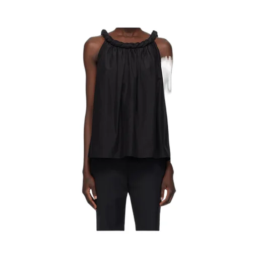 Garino Twisted-Neck Gathered Top
