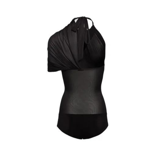 Cape Effect Halter Bodysuit