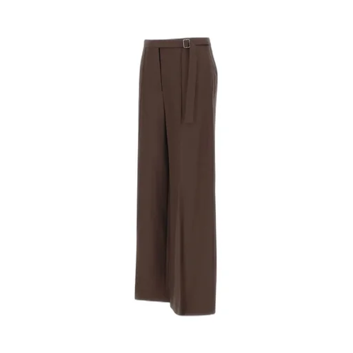 Pleated Buckle-Fastening Trousers