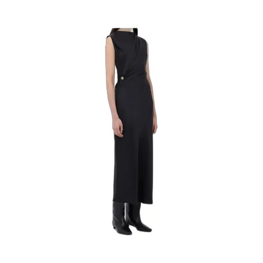 Roan Metal-Ornament Silk Dress