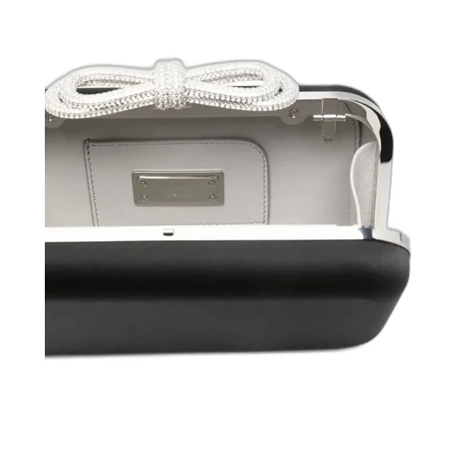 Crystal-Embellished Bow Clutch