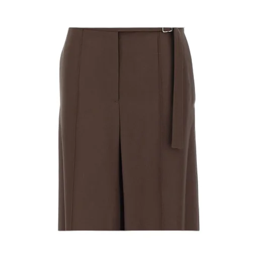 Pleated Buckle-Fastening Trousers