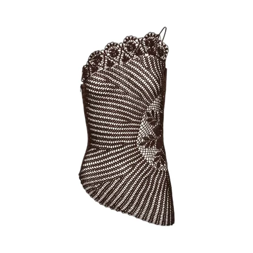 Lace Crochet One Shoulder Top