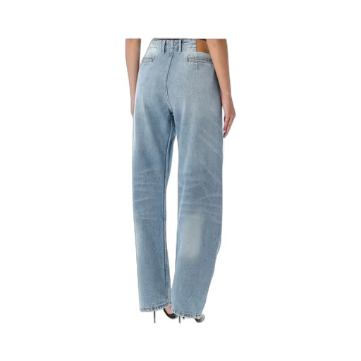 Mid Waist Straight-Leg Jeans