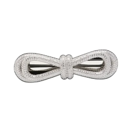 Crystal-Embellished Bow Clutch