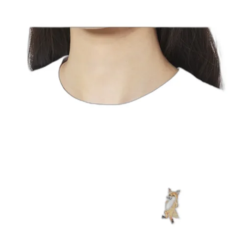 Standing Fox Embroidered T-Shirt