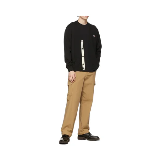 Button-Up Wool Cardigan