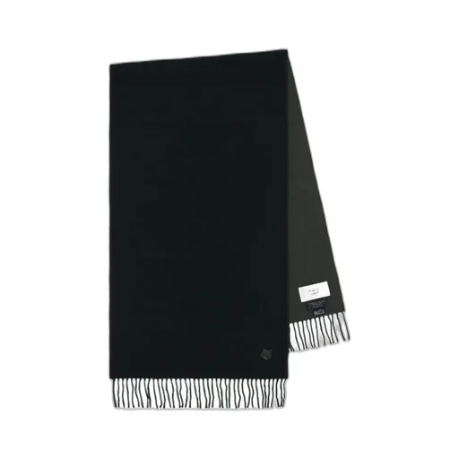 Bold Fox Head Patch Fringed Scarf
