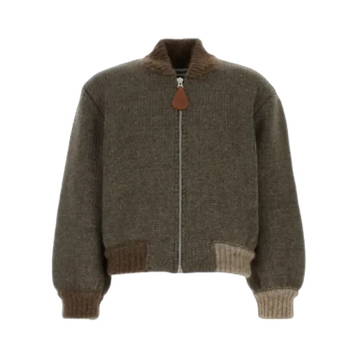 Zip-Up Mohair Cardigan