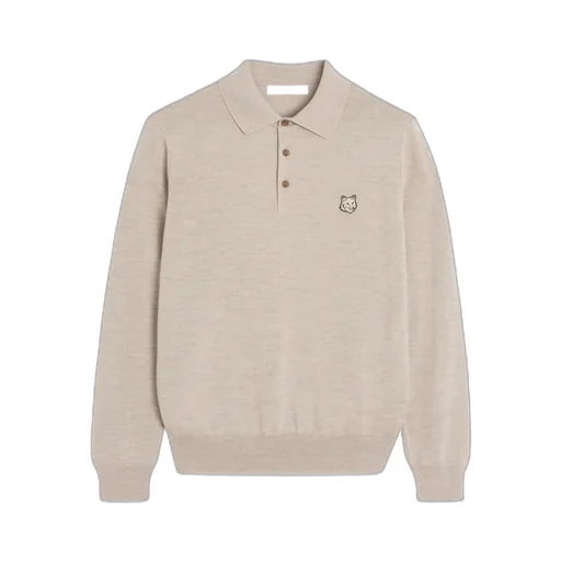 Bold Fox Head Patch Polo Jumper