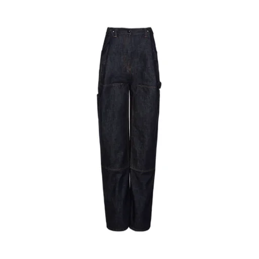 Loose Leg Industrial Denim Trousers