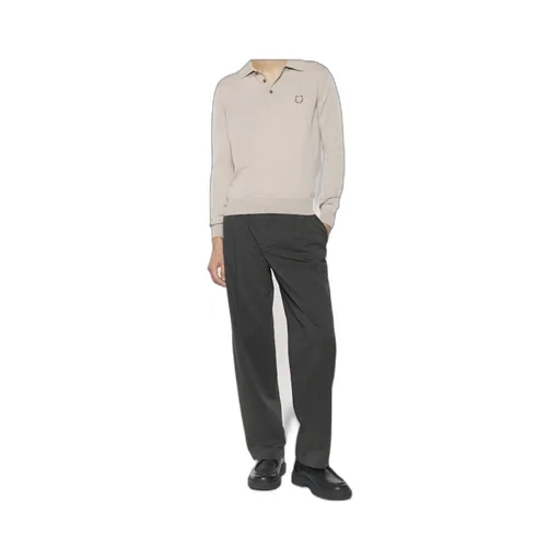 Bold Fox Head Patch Polo Jumper