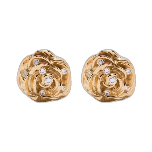 Three-Dimensional Flower Earrings