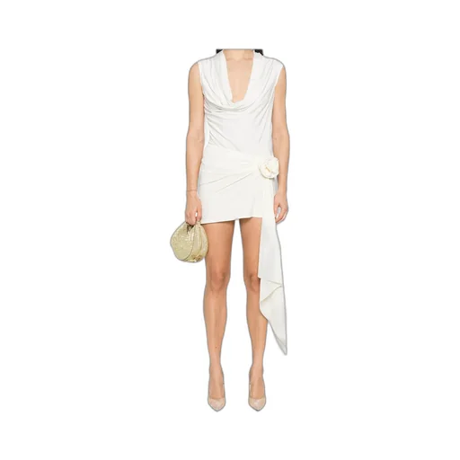 Asymmetric Draped Mini Skirt
