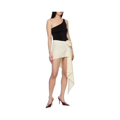 Asymmetric Draped Mini Skirt