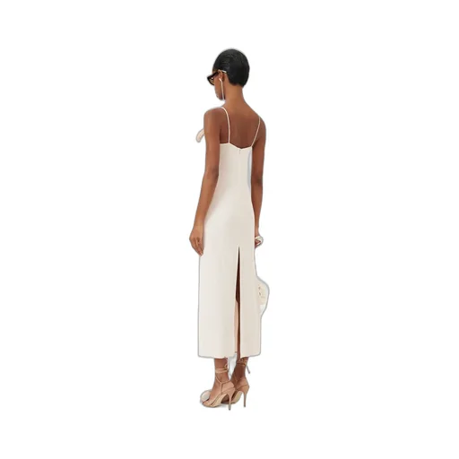 Floral Embellished Spaghetti Strap Midi Dress