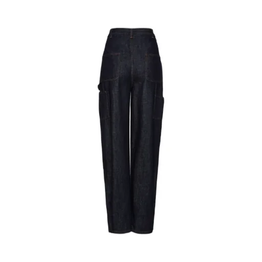 Loose Leg Industrial Denim Trousers