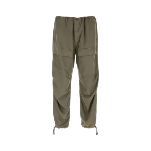 Drawstring-Ankle Cargo Trousers