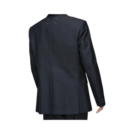 Single-Breasted Pinstriped Blazer