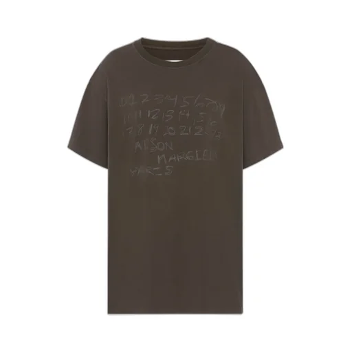 Numbers Printed Crewneck T-Shirt