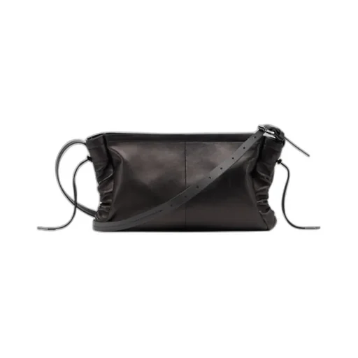 Drawstring Baguette Shoulder Bag
