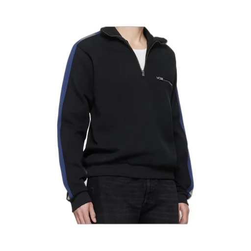 Stripe-Detail Half-Zip Sweatshirt
