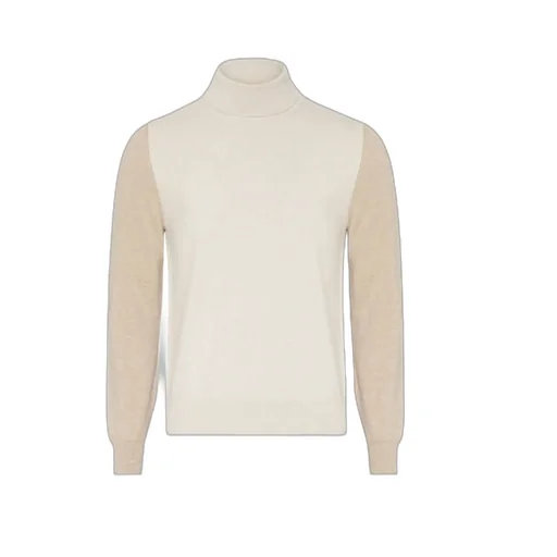 Two-Toned Turtleneck Knitted Jumper