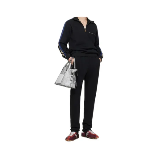 Side-Stripe Zip-Detail Trousers