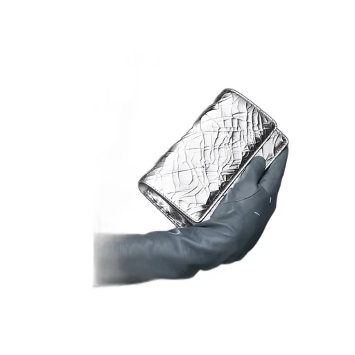 Textured Foldover Chain Wallet