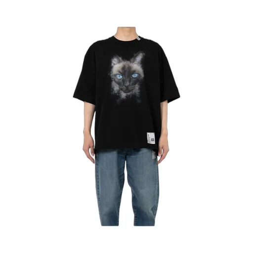 Cat Printed Oversize T-Shirt