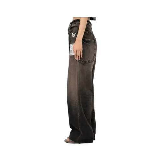 Frayed Hem Straight-Leg Jeans