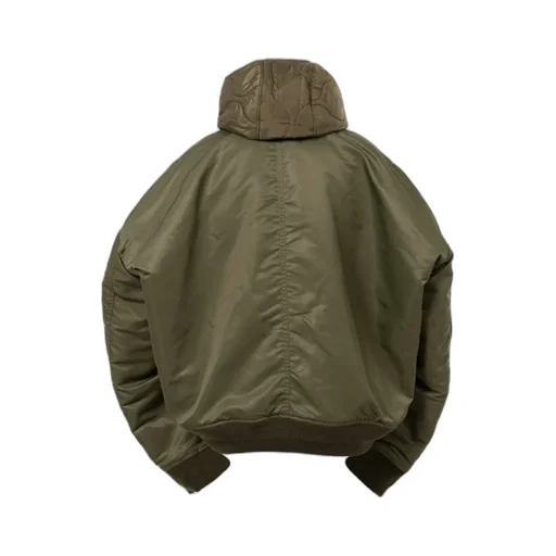 Extended Placket Hood Flight Jacket