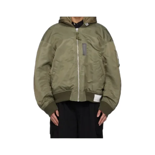 Extended Placket Hood Flight Jacket