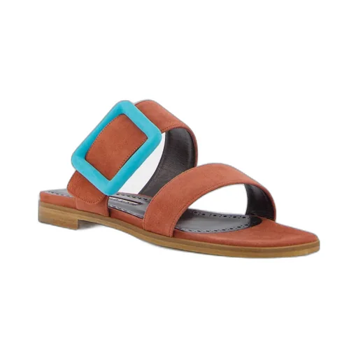 Buckle-Detailed Open Toe Sandals