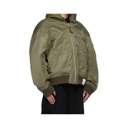 Extended Placket Hood Flight Jacket