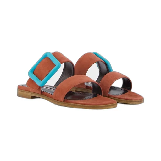 Buckle-Detailed Open Toe Sandals