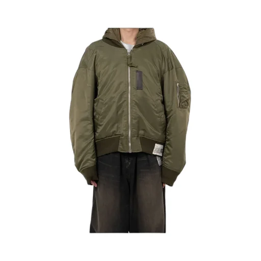 Extended Placket Hood Flight Jacket
