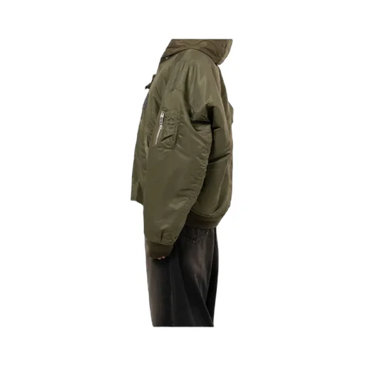 Extended Placket Hood Flight Jacket